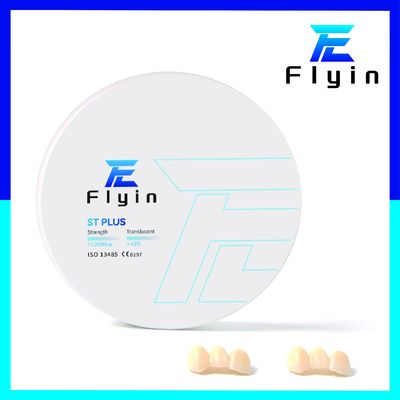 Système Zirkohn Machine de fraisage à sec dentaire à haute résistance en zirconium blanc en bloc couronne avec résistance à la flexion de 1100 Mpa